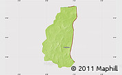 Physical Map of Markoye, cropped outside