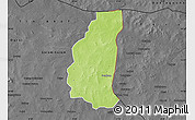 Physical Map of Markoye, darken, desaturated