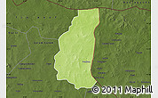 Physical Map of Markoye, darken