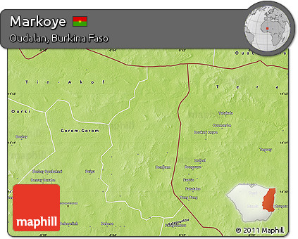 Physical Map of Markoye