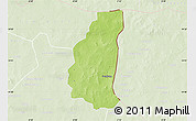 Physical Map of Markoye, lighten