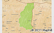 Physical Map of Markoye, satellite outside