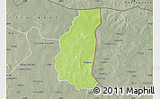 Physical Map of Markoye, semi-desaturated