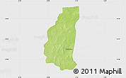 Physical Map of Markoye, single color outside