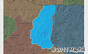 Political Map of Markoye, darken, semi-desaturated