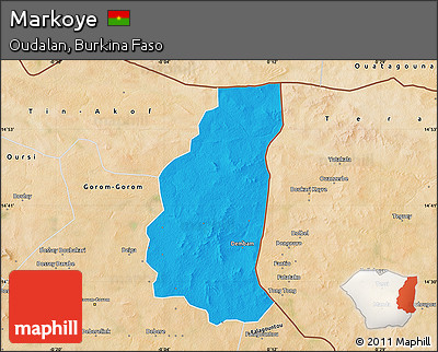 Political Map of Markoye, satellite outside