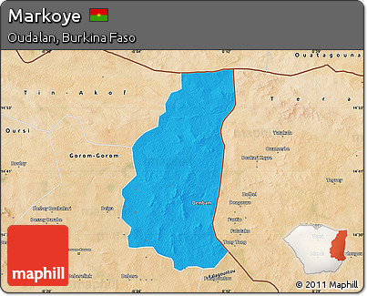 Political Map of Markoye, satellite outside