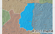 Political Map of Markoye, semi-desaturated