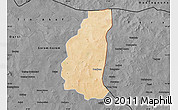 Satellite Map of Markoye, darken, desaturated