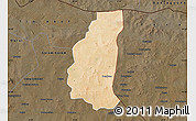 Satellite Map of Markoye, darken