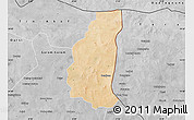 Satellite Map of Markoye, desaturated