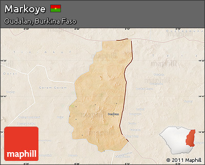 Satellite Map of Markoye, lighten