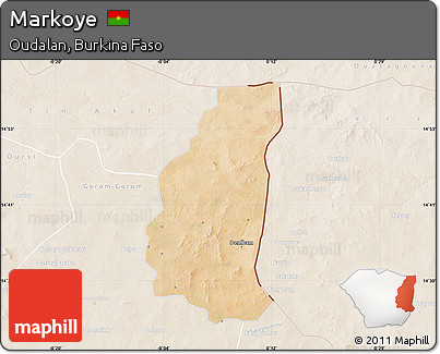 Satellite Map of Markoye, lighten