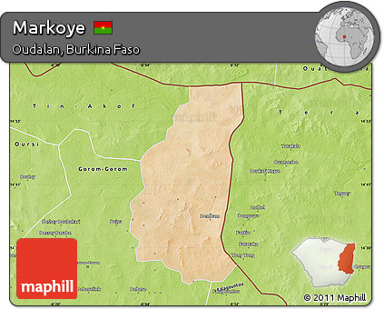Satellite Map of Markoye, physical outside
