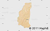Satellite Map of Markoye, single color outside