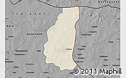 Shaded Relief Map of Markoye, darken, desaturated