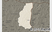 Shaded Relief Map of Markoye, darken