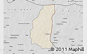 Shaded Relief Map of Markoye, desaturated