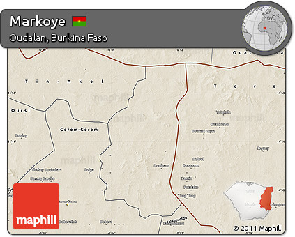 Shaded Relief Map of Markoye