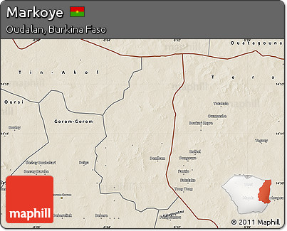 Shaded Relief Map of Markoye