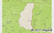 Shaded Relief Map of Markoye, physical outside
