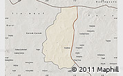 Shaded Relief Map of Markoye, semi-desaturated
