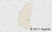 Shaded Relief Map of Markoye, single color outside