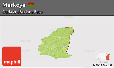Physical Panoramic Map of Markoye, cropped outside