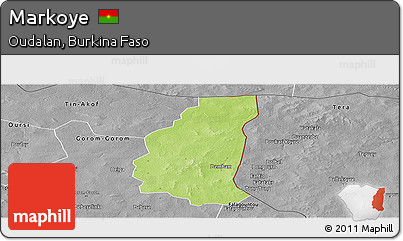 Physical Panoramic Map of Markoye, desaturated