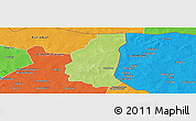 Physical Panoramic Map of Markoye, political outside