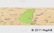 Physical Panoramic Map of Markoye, satellite outside