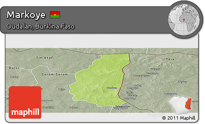 Physical Panoramic Map of Markoye, semi-desaturated