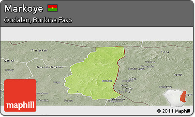 Physical Panoramic Map of Markoye, semi-desaturated