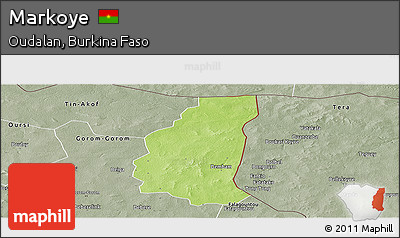 Physical Panoramic Map of Markoye, semi-desaturated