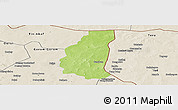 Physical Panoramic Map of Markoye, shaded relief outside