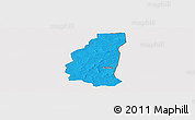 Political Panoramic Map of Markoye, cropped outside