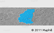 Political Panoramic Map of Markoye, desaturated