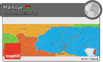 Political Panoramic Map of Markoye