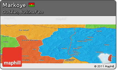 Political Panoramic Map of Markoye