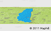 Political Panoramic Map of Markoye, physical outside