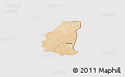 Satellite Panoramic Map of Markoye, cropped outside