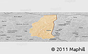 Satellite Panoramic Map of Markoye, desaturated