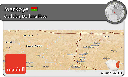 Satellite Panoramic Map of Markoye