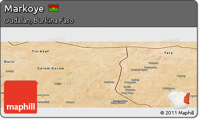 Satellite Panoramic Map of Markoye