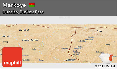 Satellite Panoramic Map of Markoye