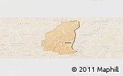 Satellite Panoramic Map of Markoye, lighten