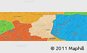 Satellite Panoramic Map of Markoye, political outside
