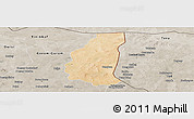 Satellite Panoramic Map of Markoye, semi-desaturated