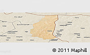 Satellite Panoramic Map of Markoye, shaded relief outside