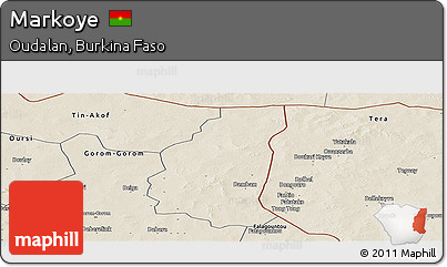 Shaded Relief Panoramic Map of Markoye